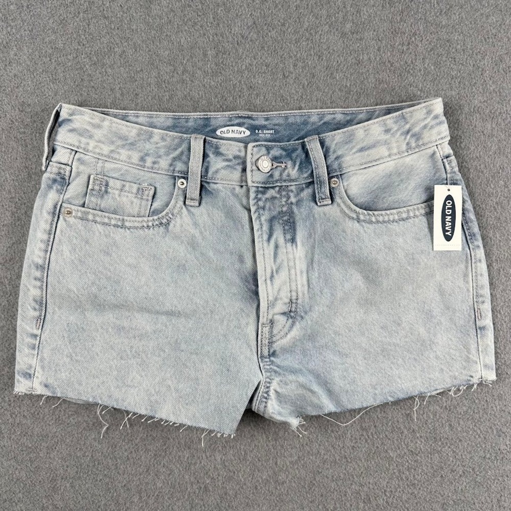 NEW Women's Cut-Off Jean Shorts 4 Old Navy OG Light Wash High Rise Rodeo Denim